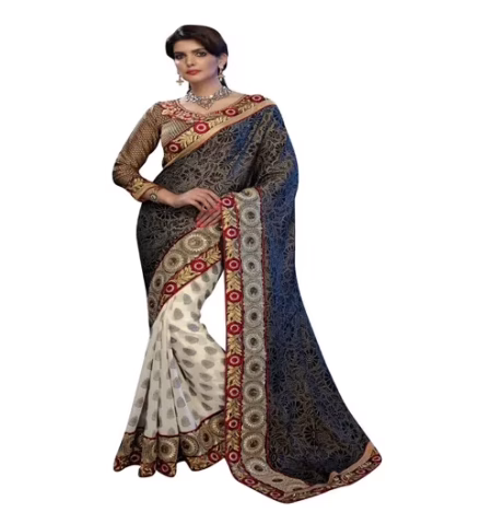 Venice Multi Color New Fancy Georgette Saree