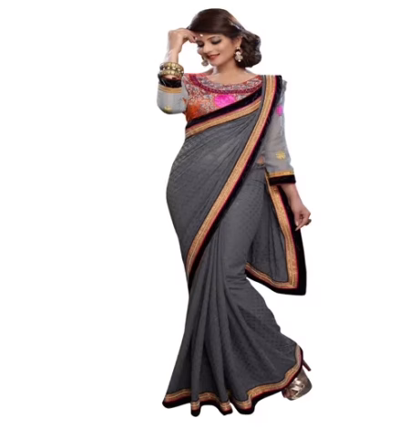 Venice Multi Color New Fancy Georgette Saree