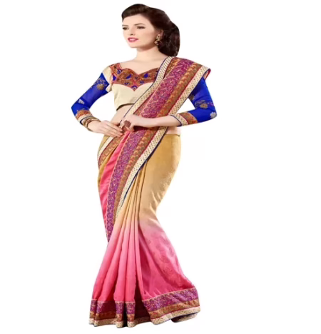 Venice Multi Color New Fancy Georgette Saree
