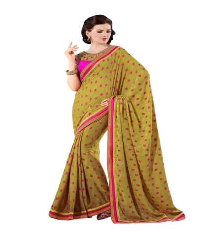 Venice Multi Color New Fancy Georgette Saree