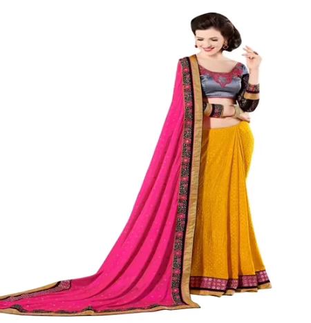 Venice Multi Color New Fancy Georgette Saree