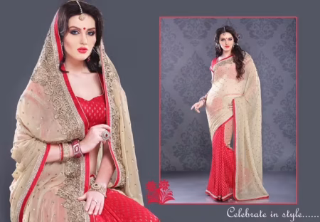 Pazaar Mohini Lemon Chiffon Yellow Georgette Banarasi Viscose Embroidered Saree