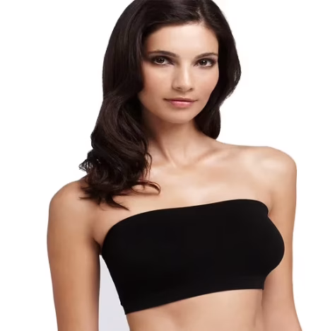 Black Bandeau Tube Bra