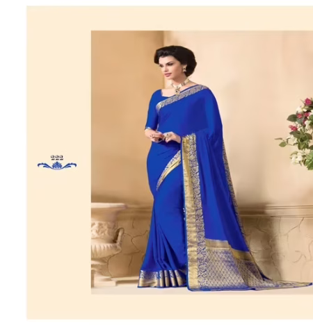 Sakshi Multi Color New Fancy Crepe Silk Saree