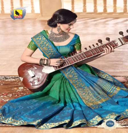 Rudraksha Multi New Fancy Tussar Silk Saree