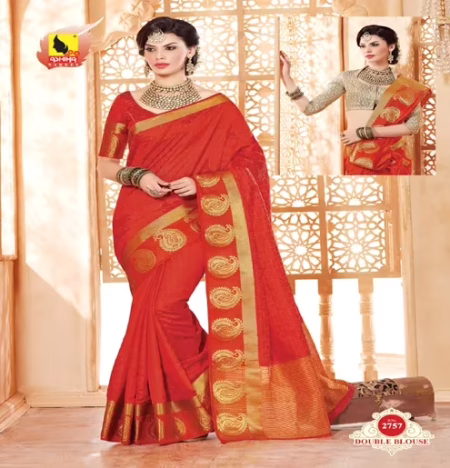 Rudraksha Purple New Fancy Tussar Silk Saree