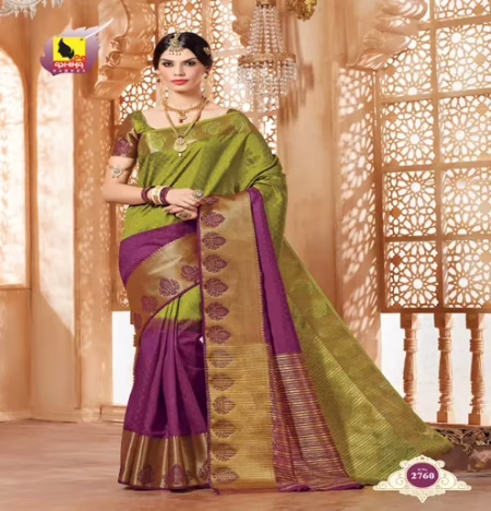 Rudraksha Multi New Fancy Tussar Silk Saree