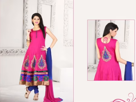 Pazaar Kaanchi Persian Rose Pink Embroidered Anarkali Salwar Kameez