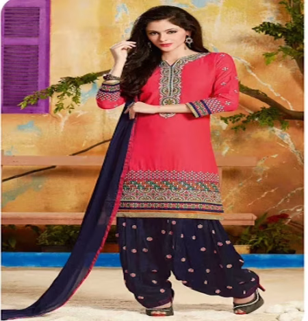 Hi-Fashion Pink Embroidered Straight Suit