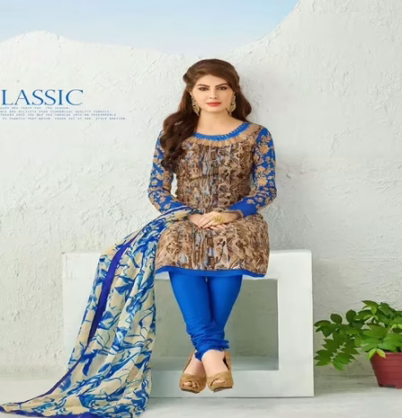 Hi-Fashion Multicolour Printed Unstitched Straight Suit