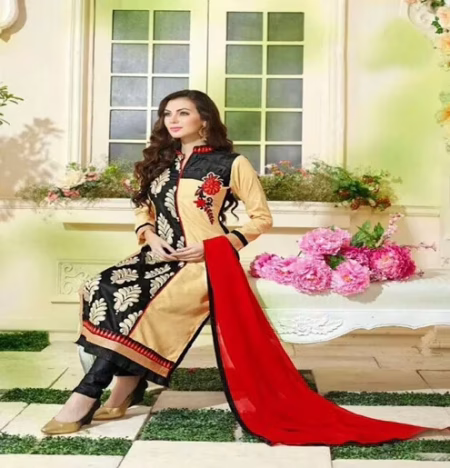 Hi-Fashion Unstitched Multi-Colour Straight Suit
