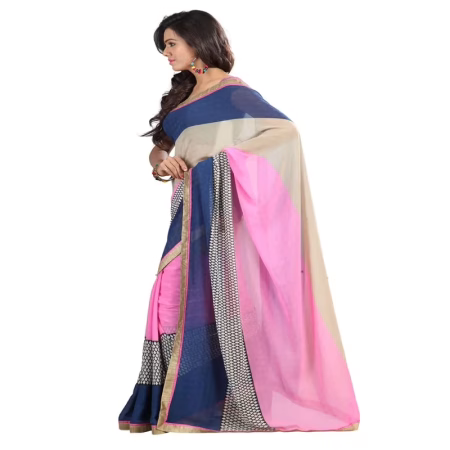 Lookslady Printed Multicolor Chiffone saree