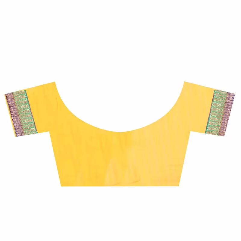 Lookslady Embroidered Yellow Bhagalpuri Saree