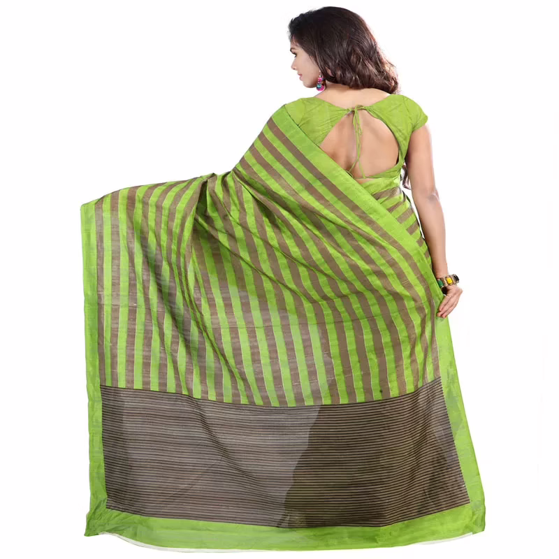 Lookslady Printed Green Bhagalpuri Saree