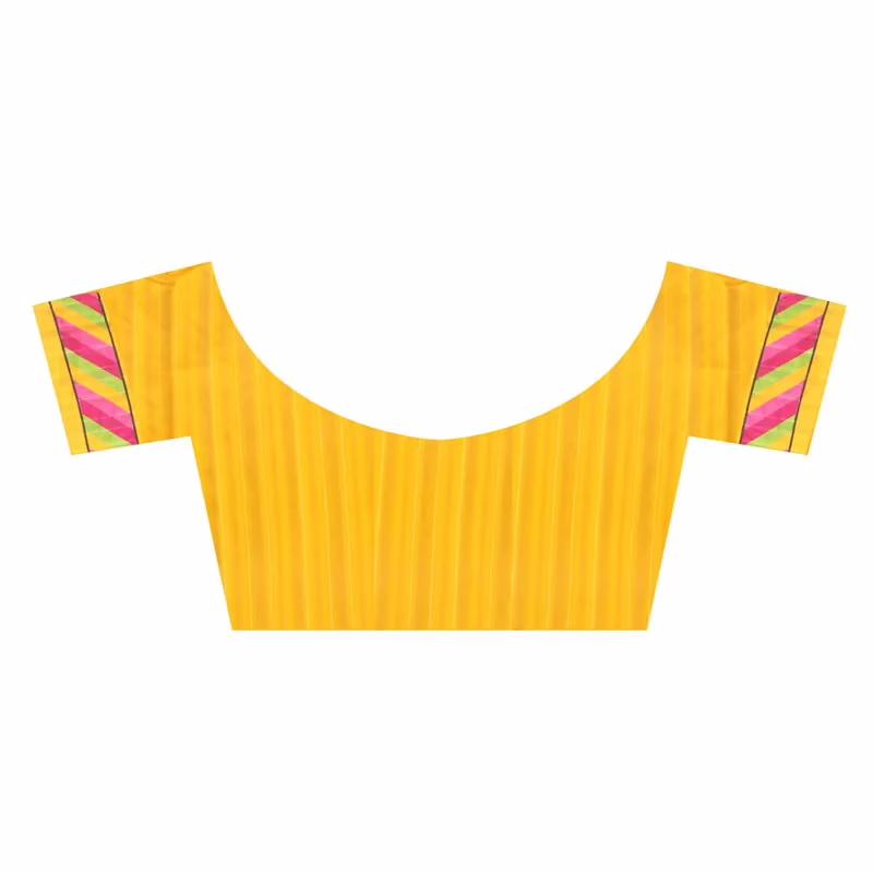 Lookslady Printed Yellow Bhagalpuri Saree