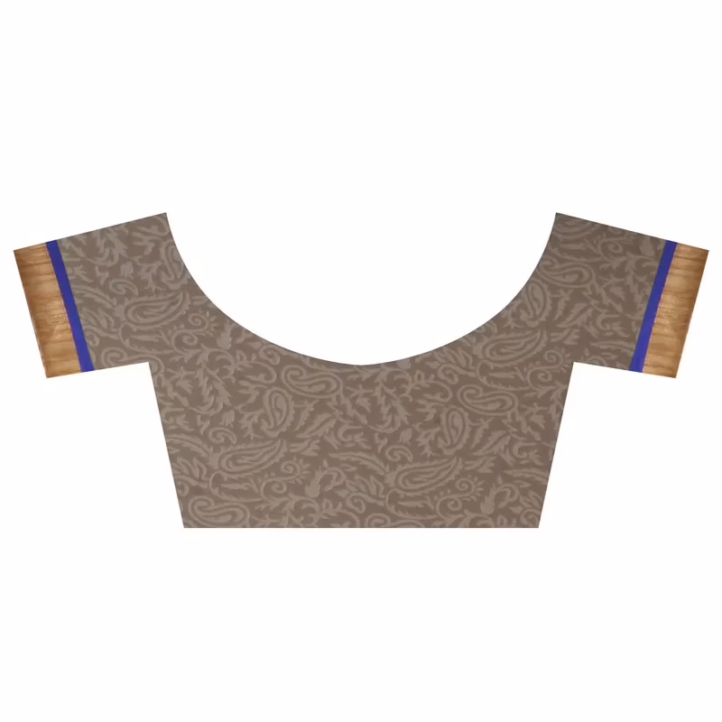 Lookslady Printed Blue Chiffon Saree