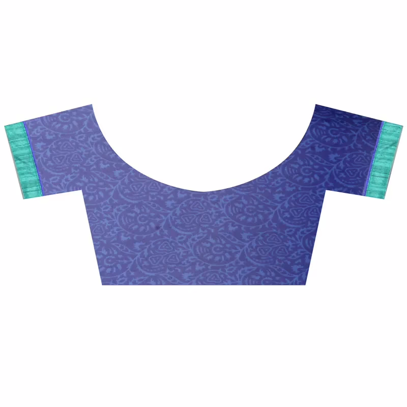 Lookslady Printed Blue Chiffon Saree