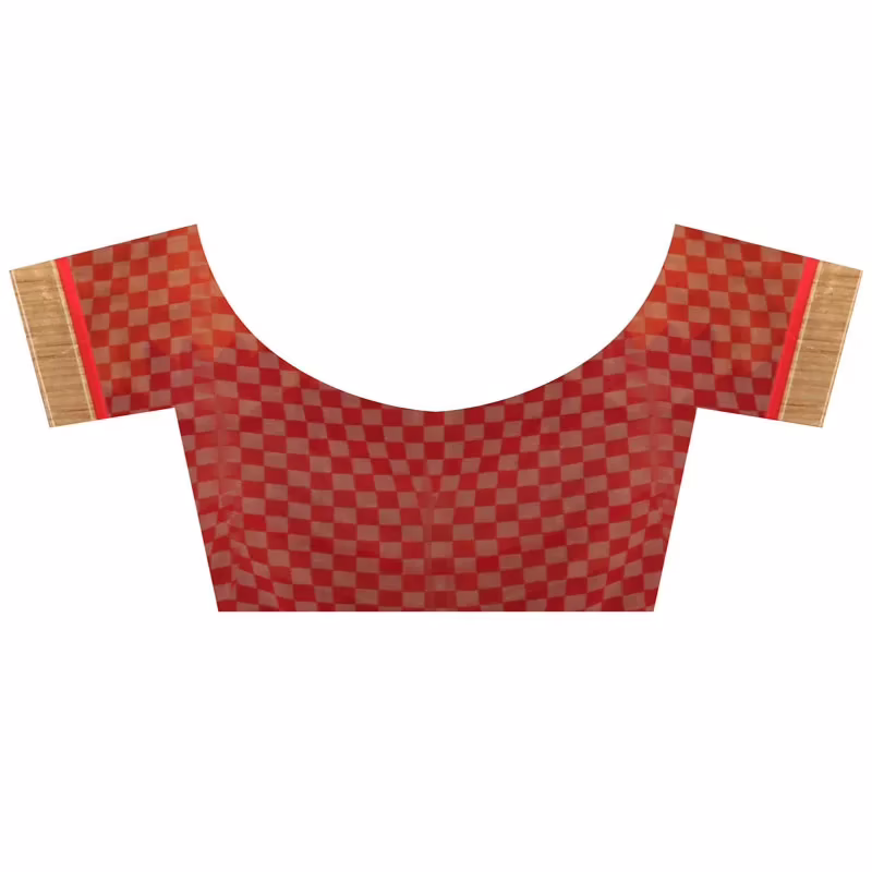 Lookslady Printed Red Chiffon Saree