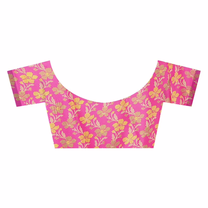 Lookslady Printed Pink Crepe saree