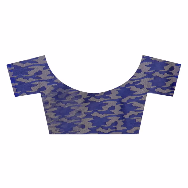 Lookslady Printed Blue jacquard saree