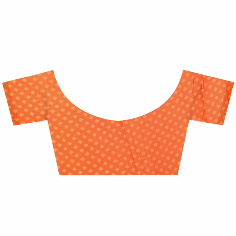 Lookslady Printed Orange Faux Georgette saree