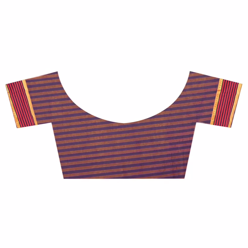 Lookslady Printed Violet & Orange Cotton Saree