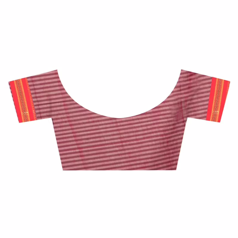 Lookslady Printed Violet & Gold Cotton Saree