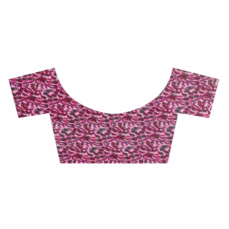 Lookslady Printed Turquoise Georgette saree