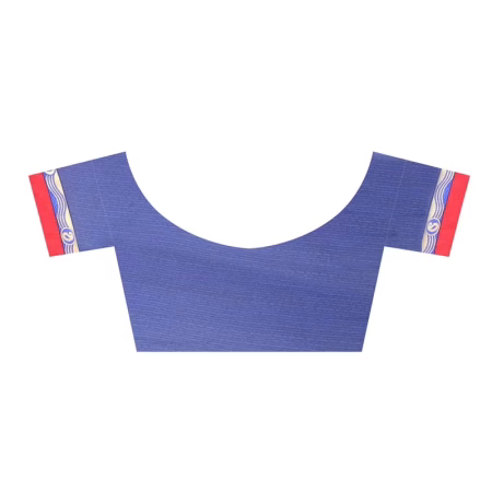 Lookslady Printed Blue Faux Georgette saree