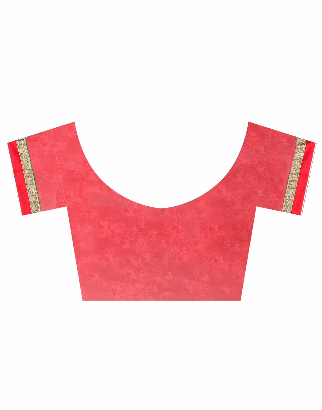 Lookslady Printed Red Faux Georgette saree