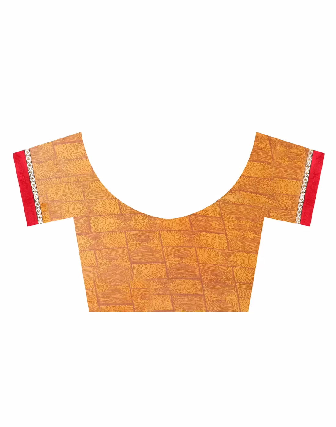 Lookslady Printed Orange Faux Georgette saree