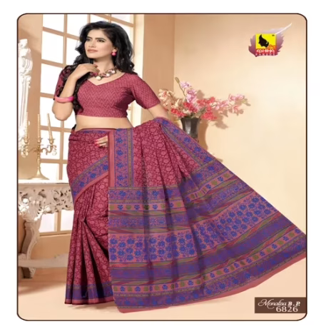 Monalisa Multi Color Cotton Saree