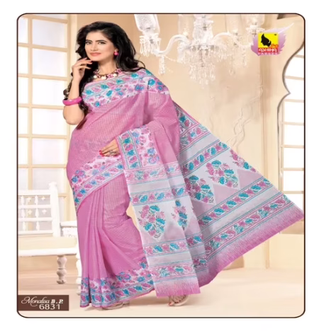 Monalisa Multi Color Cotton Saree