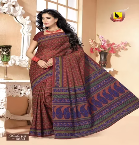 Monalisa Multi Color Cotton Saree