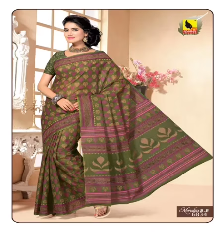 Monalisa Multi Color Cotton Saree