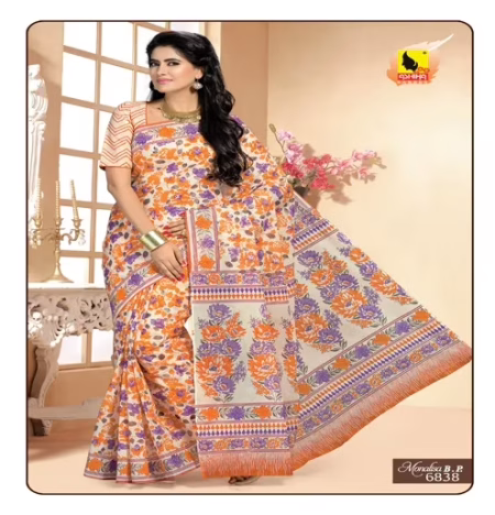 Monalisa Multi Color Cotton Saree