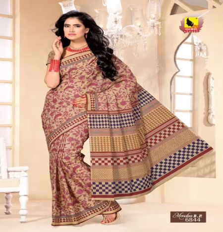 Monalisa Cotton Multi Color Saree