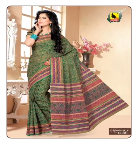 Monalisa Multi Color Cotton Saree