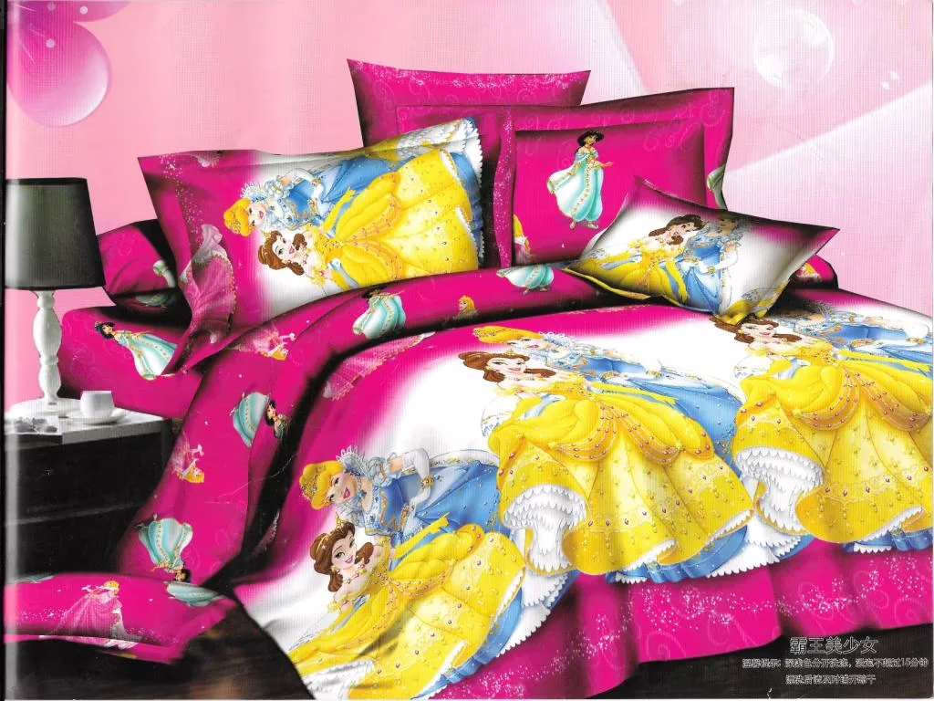 Cinderella Cartoon Printed Bedsheet