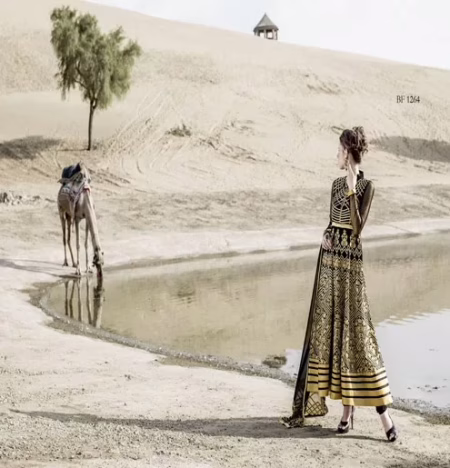 Mizzoli Black Georgette Anarkali Suit