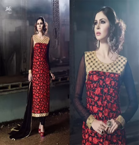 Mizzoli Multi Georgette Straight Suit