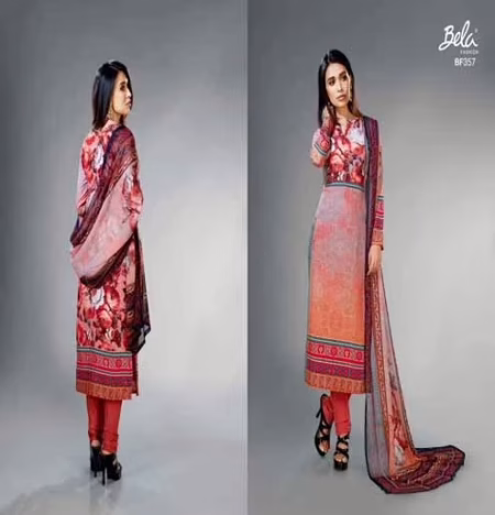 Mizzoli Multi Colour Crape Silk Straight Suit