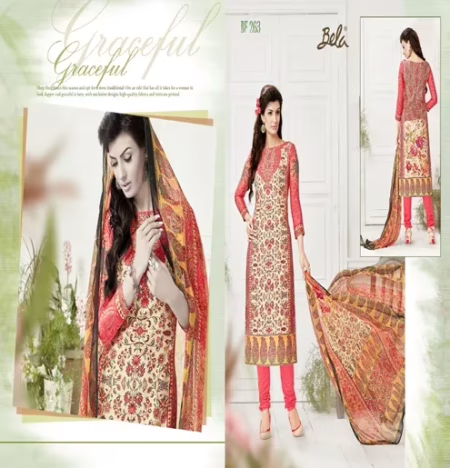 Mizzoli Multi Georgette Cotton Suit