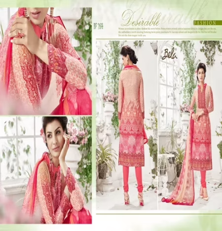 Mizzoli Multi Georgette Cotton Suit
