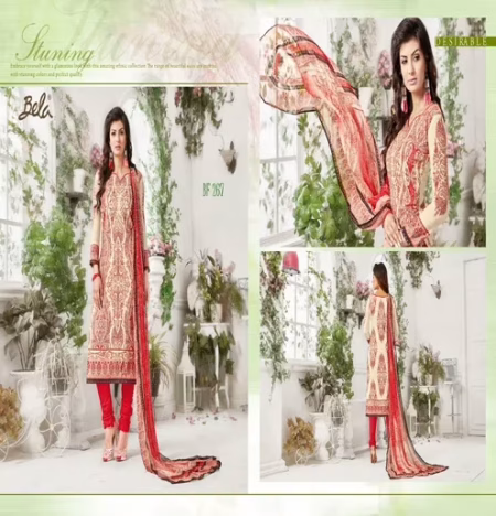Mizzoli Multi Georgette Cotton Suit