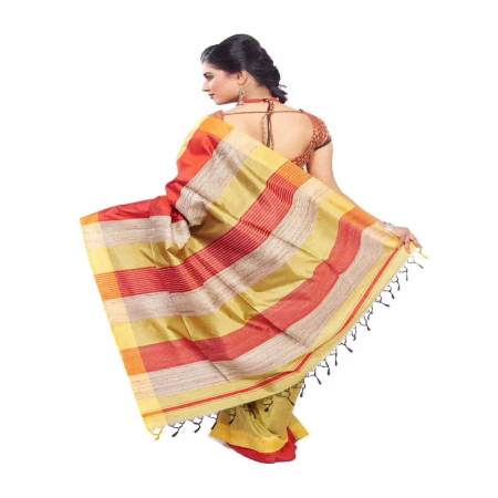 GOLDEN COLOUR DESIGNER SILK SAREE
