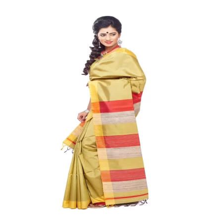 GOLDEN COLOUR DESIGNER SILK SAREE