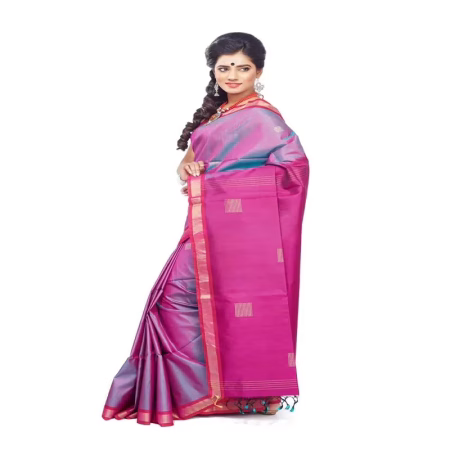 PINK COLOUR DESIGNER HANDLOOM MULBERRY SILK SAREE