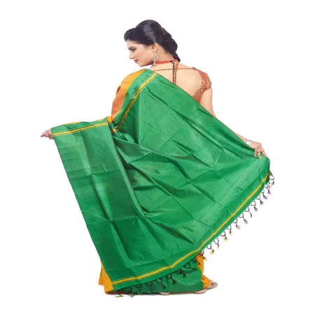 GOLDEN COLOUR DESIGNER SILK SAREE