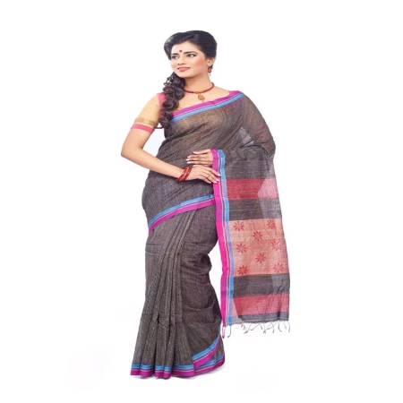 BLACK COLOUR DESIGNER HANDLOOM SAREE KHESH SILK
